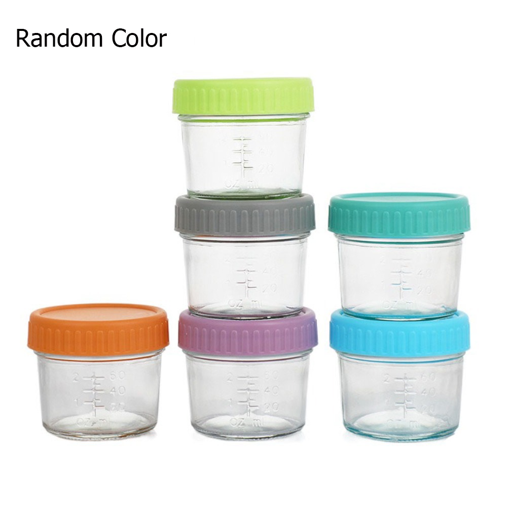 Baby Food Storage Jar - 6pcs Multipurpose Glass Baby Food Jar