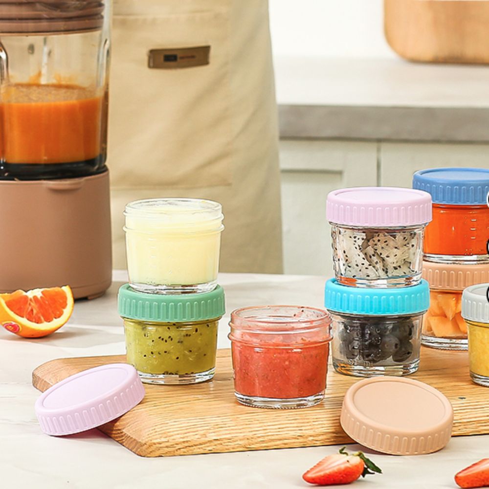 6pcs Multipurpose Glass Baby F - Baby Food Storage Jar review and price
