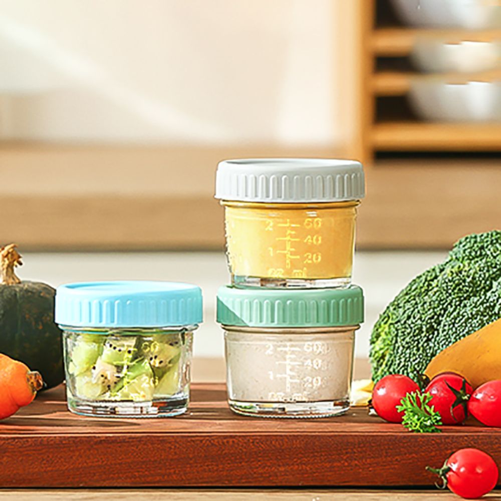 6pcs Multipurpose Glass Baby F - Baby Food Storage Jar review and price