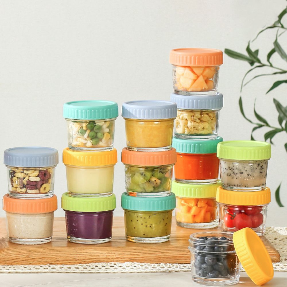 6pcs Glass Baby Food Jar Reusa - Baby Food Storage Jar review and price