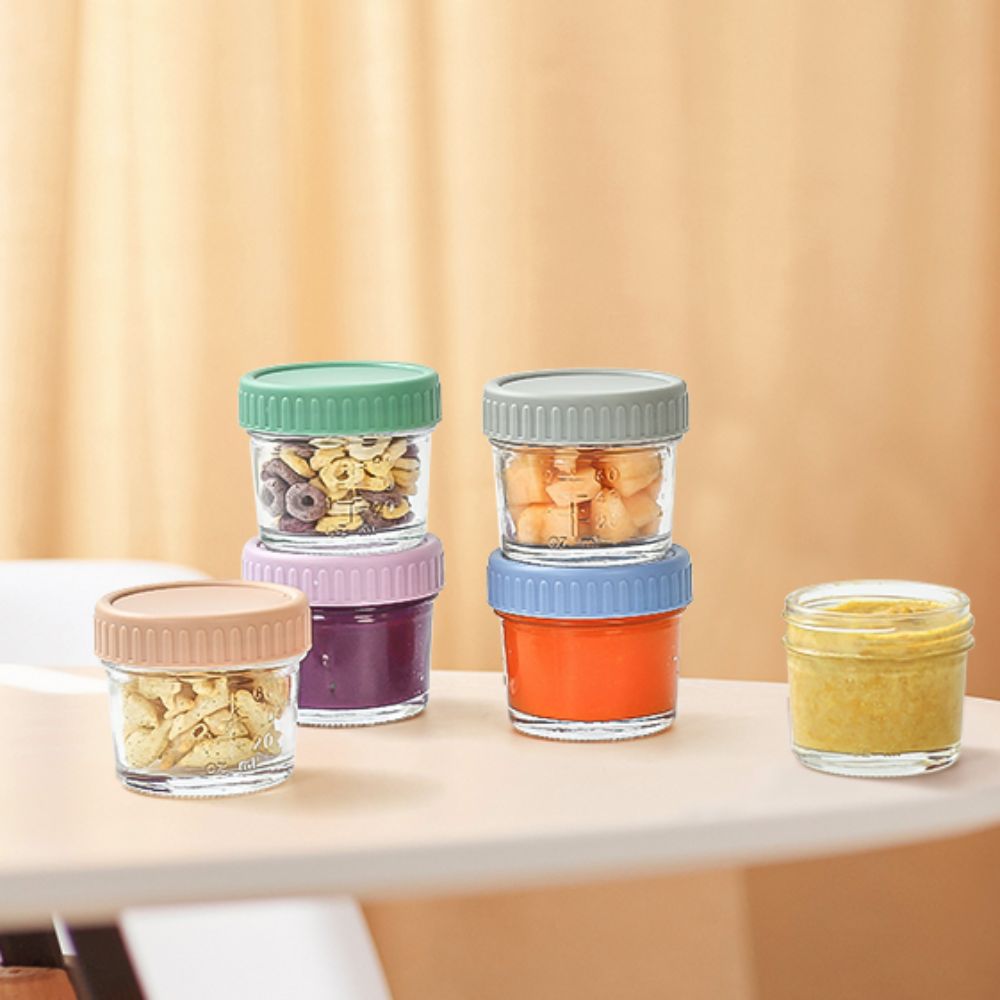 6pcs Glass Baby Food Jar Reusa - Baby Food Storage Jar review and price